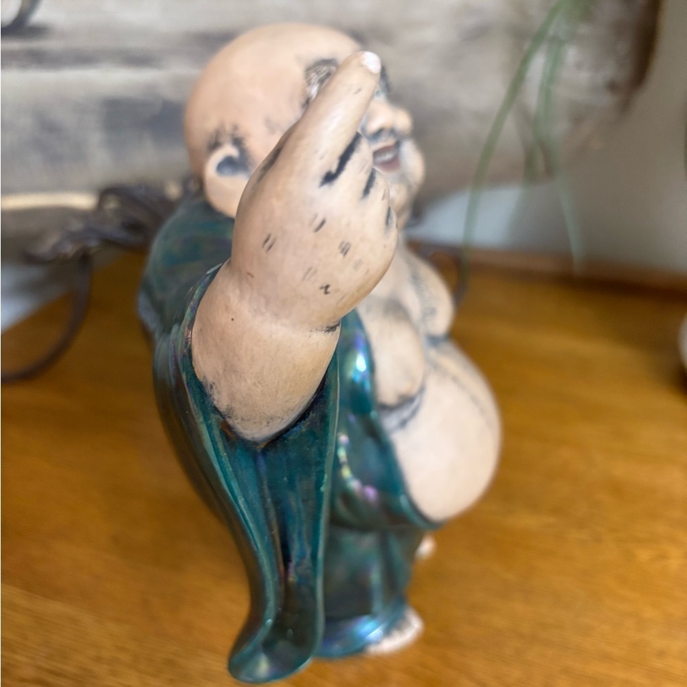 vintage Chinese ceramic Maitreya Buddha known as Budai/ "Laughing Buddha". - Picture 4 of 9
